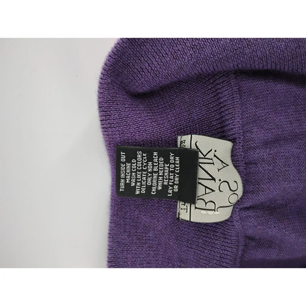 Jos A. Bank Men's Traveler 100% Wool 1/4 Zip Pullover Sweater purple XXL